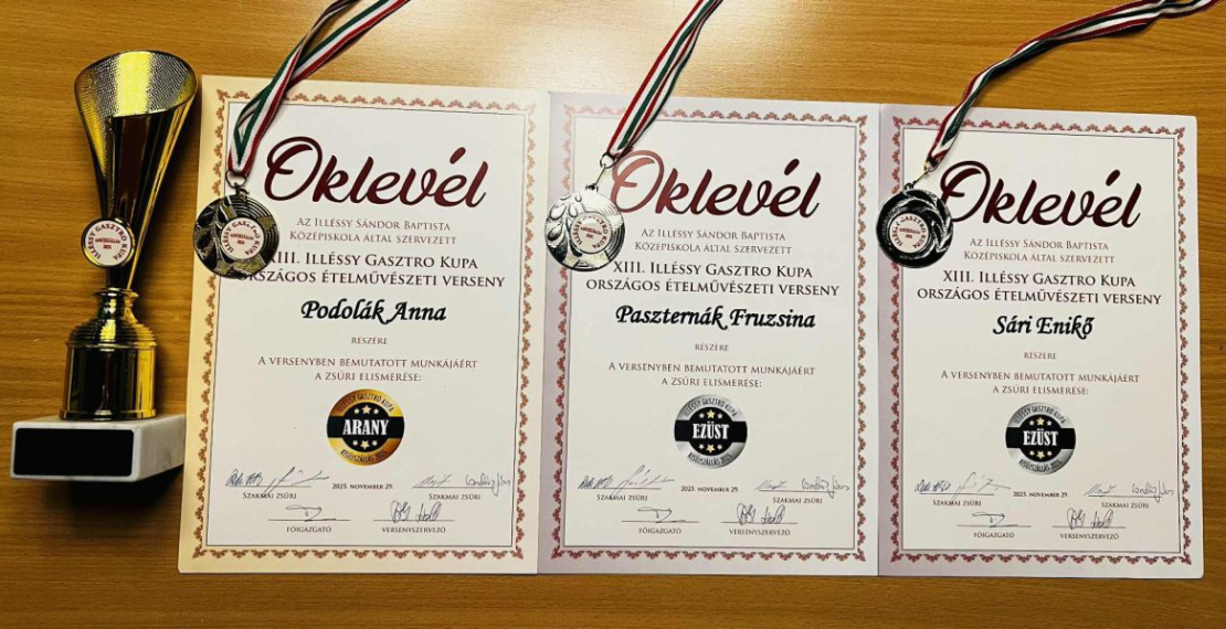 XIII. Illéssy Gasztro Kupán arany és ezüst