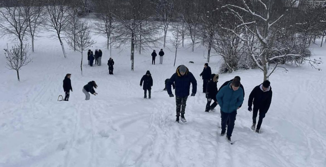 2026-os év első, havas testnevelés órái