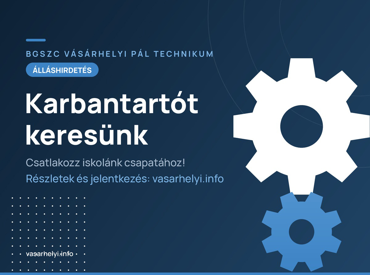 Technikai dolgozó - karbantartó 